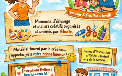 Ateliers parent/enfant à la crèche Pirouettes 🧸